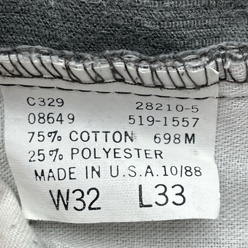 Levi's 519 Corduroy Pants Mens 31x33 Gray Vintage 80s White Tab Academia USA - Picture 9 of 10